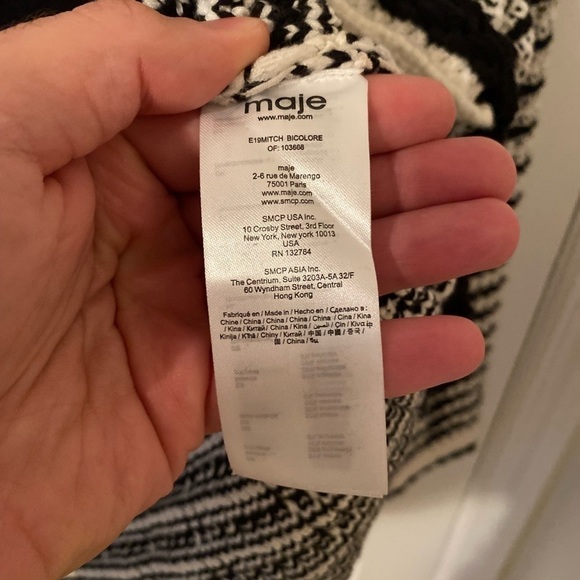 Maje black and white knit cardigan - Picture 6 of 16